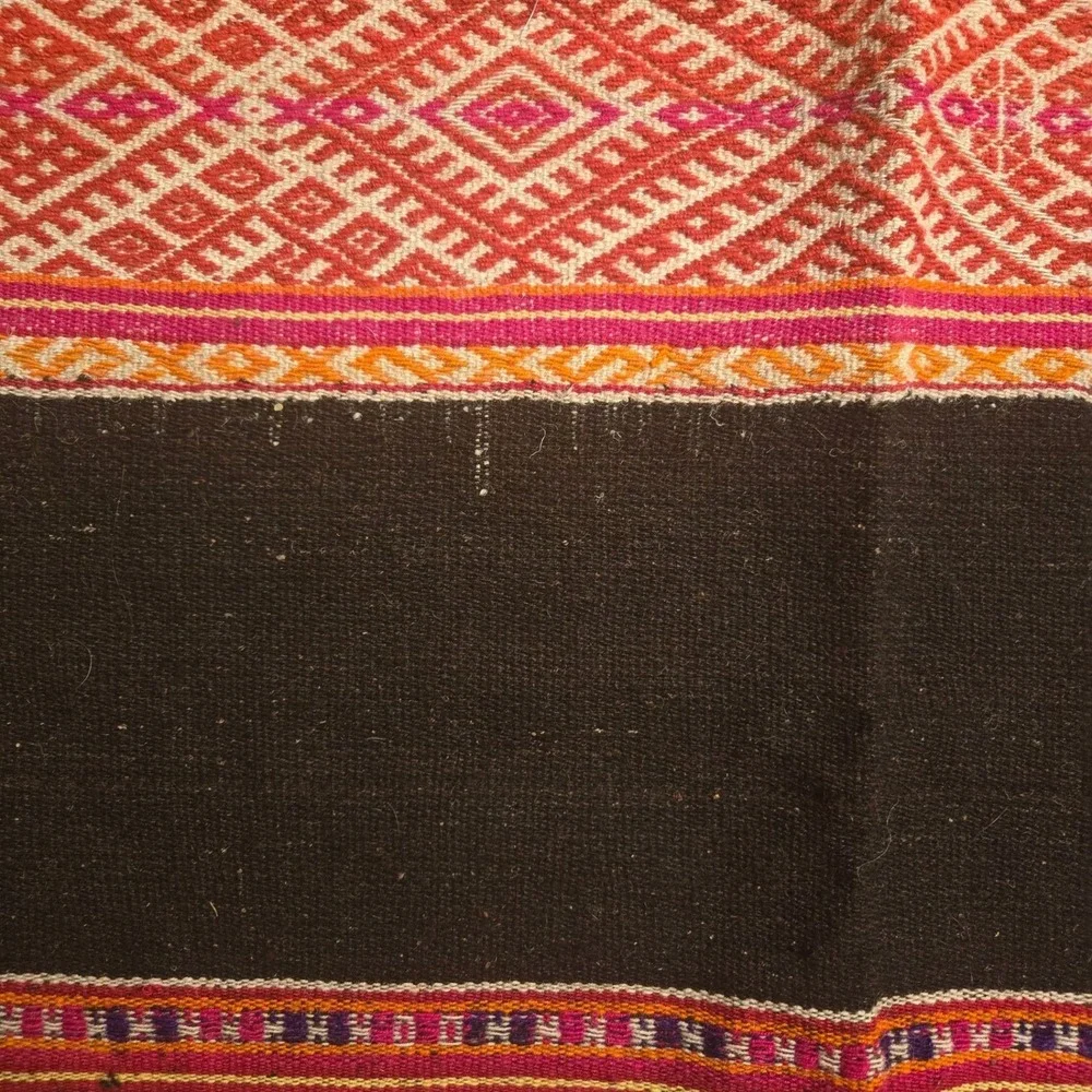Handwoven Global Interiors Mayan Folk Art Textile Indigenous Bohemian Folk 50x44